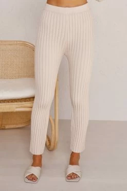 Allis Knit Pants BEIGE -Mona Shop L4A0233 05416.1597895727