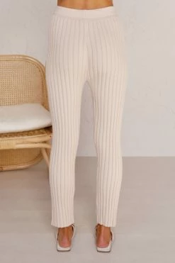Allis Knit Pants BEIGE -Mona Shop L4A0234 95618.1597895721