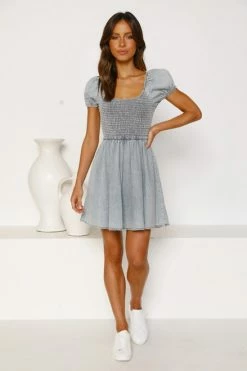 Angelina Dress DENIM -Mona Shop L4A0248 88426.1646879181