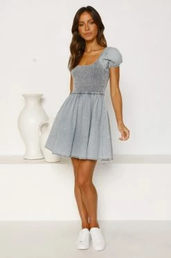 Angelina Dress DENIM -Mona Shop L4A0251 40728.1646879208