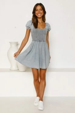 Angelina Dress DENIM -Mona Shop L4A0258 09735.1646879181