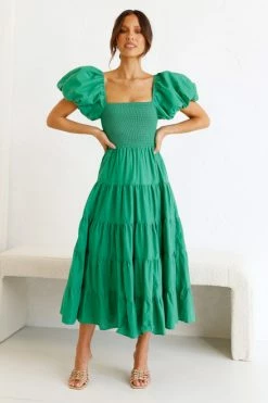 Zaina Dress GREEN -Mona Shop L4A0377 77061.1651549836