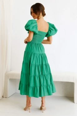 Zaina Dress GREEN -Mona Shop L4A0400 53569.1651549836