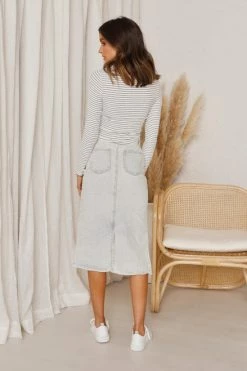 Pia Denim Skirt LIGHT WASH -Mona Shop L4A0597 05519.1597229689