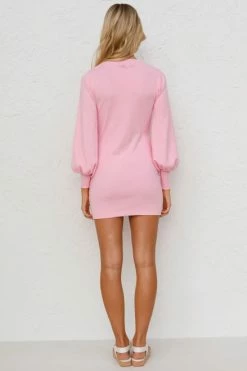Steph Knit Dress PINK -Mona Shop L4A0764 42970.1619434032
