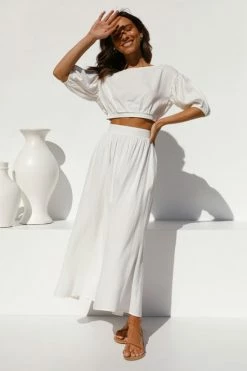 Bea Maxi Skirt WHITE 4 Bea Maxi Skirt WHITE -Mona Shop L4A0966 41479.1638619152