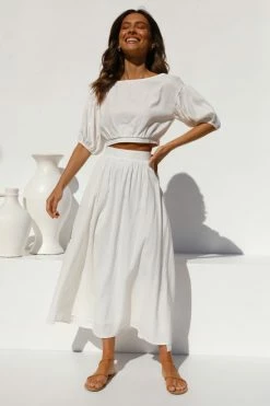 Bea Maxi Skirt WHITE 8 Bea Maxi Skirt WHITE -Mona Shop L4A0990 12746.1637639266