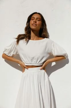 Bea Maxi Skirt WHITE 11 Bea Maxi Skirt WHITE -Mona Shop L4A1051 15325.1637639267