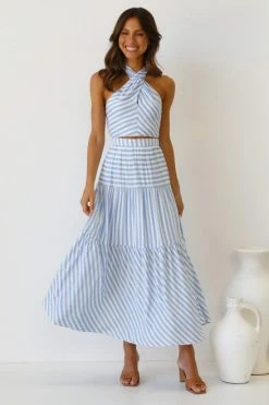 Kerry Set BLUE STRIPE -Mona Shop L4A1069 96538.1640915488