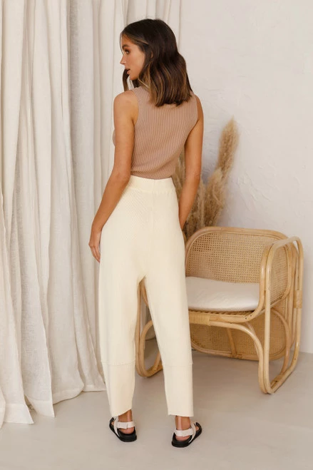 Miguel Knit Pants CREAM Miguel Knit Pants CREAM -Mona Shop L4A1197 44175.1597627161