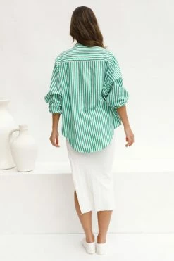 Kristen Shirt GREEN -Mona Shop L4A1246 43148.1635825298