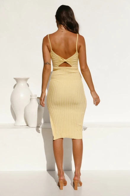Manon Midi Dress YELLOW Manon Midi Dress YELLOW -Mona Shop L4A1511 80139.1648178875