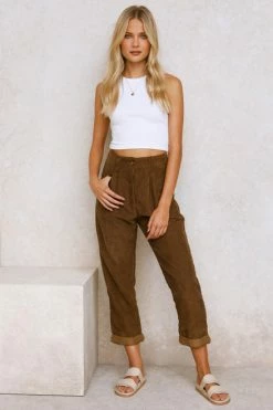 August Pants CHOCOLATE 8 August Pants CHOCOLATE -Mona Shop L4A1945 35768.1651553011