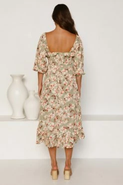 Neve Dress SAGE FLORAL -Mona Shop L4A2113 55998.1651553548