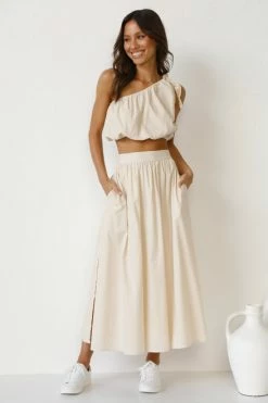 Kelly Skirt BEIGE -Mona Shop L4A2285 36044.1639364027