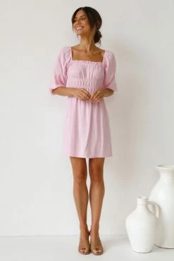 Tori Mini Dress PINK -Mona Shop L4A2750 88605.1639047772