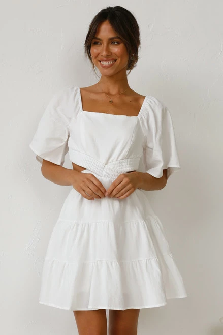 Julina Mini Dress WHITE Julina Mini Dress WHITE -Mona Shop L4A2965 1 74964.1638267988