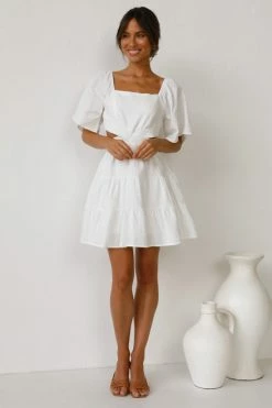 Julina Mini Dress WHITE 5 Julina Mini Dress WHITE -Mona Shop L4A2965 49890.1637643344