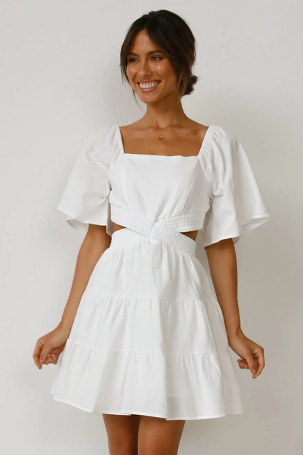 Julina Mini Dress WHITE Julina Mini Dress WHITE -Mona Shop L4A2966 1 04857.1638267962