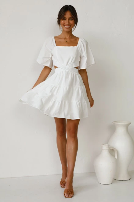 Julina Mini Dress WHITE Julina Mini Dress WHITE -Mona Shop L4A2968 41615.1638267968