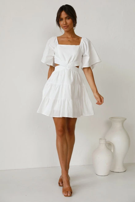 Julina Mini Dress WHITE Julina Mini Dress WHITE -Mona Shop L4A2971 49379.1637643344