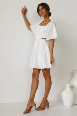 Julina Mini Dress WHITE 11 Julina Mini Dress WHITE -Mona Shop L4A2977 10008.1638267994