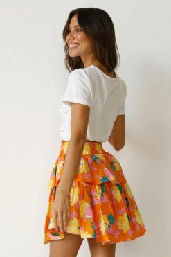 Florencia Skirt ORANGE -Mona Shop L4A3235 1 35734.1639647680