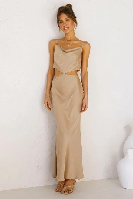 Eisley Midi Dress TAUPE Eisley Midi Dress TAUPE -Mona Shop L4A3906 89601.1629960651