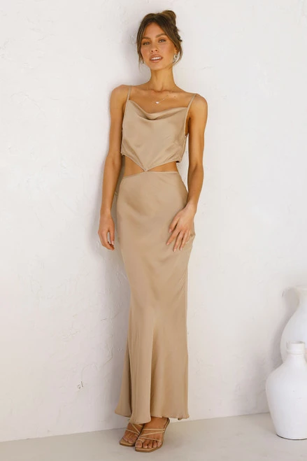 Eisley Midi Dress TAUPE Eisley Midi Dress TAUPE -Mona Shop L4A3909 67877.1629960660