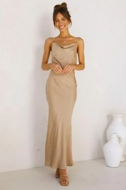 Eisley Midi Dress TAUPE 4 Eisley Midi Dress TAUPE -Mona Shop L4A3918 38944.1629172145