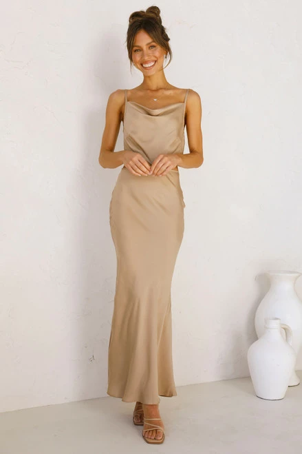 Eisley Midi Dress TAUPE Eisley Midi Dress TAUPE -Mona Shop L4A3918 38944.1629172145