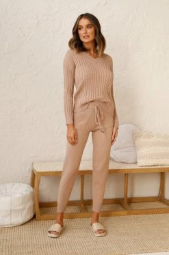 Hartley Knit Pants CAMEL 7 Hartley Knit Pants CAMEL -Mona Shop L4A5439 34235.1592970314