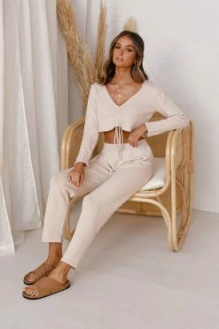 Julian Knit Pants BEIGE -Mona Shop L4A5754 13886.1594808888