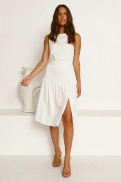 Joanne Midi Dress WHITE