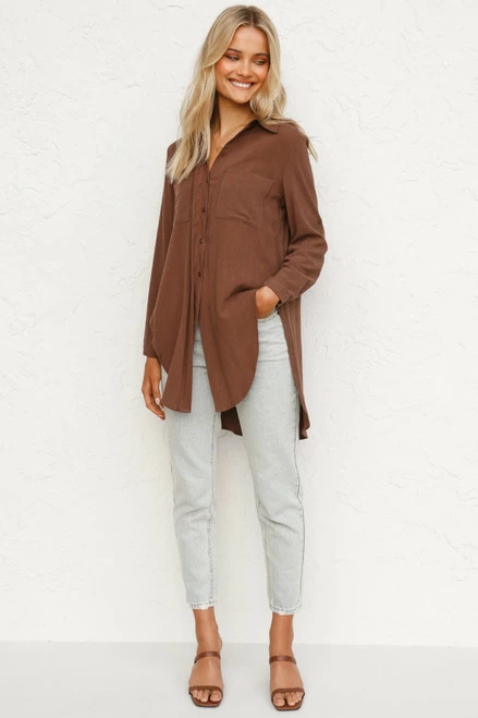 Lori Top CHOCOLATE Lori Top CHOCOLATE -Mona Shop L4A8118 16513.1622781932