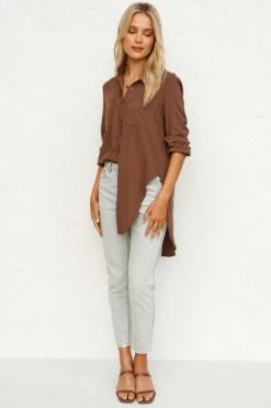 Lori Top CHOCOLATE 4 Lori Top CHOCOLATE -Mona Shop L4A8141 72310.1622781931