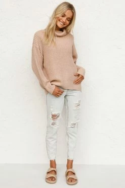 Hayden Knit Top BEIGE -Mona Shop L4A8200 72808.1624425541