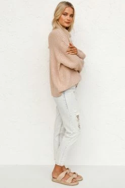 Hayden Knit Top BEIGE -Mona Shop L4A8216 15058.1624425615