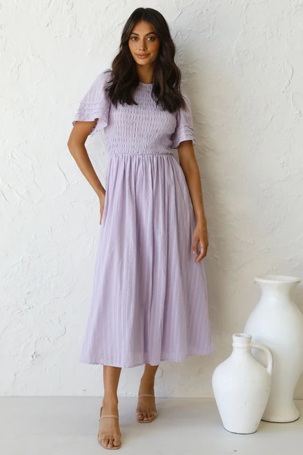 Macy Midi Dress LILAC Macy Midi Dress LILAC -Mona Shop L4A8858 57035.1633410894