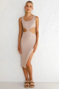 Adine Midi Dress NUDE 9 Adine Midi Dress NUDE -Mona Shop L4A9415 96376.1622086850