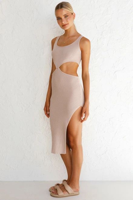 Adine Midi Dress NUDE Adine Midi Dress NUDE -Mona Shop L4A9426 16384.1622086849