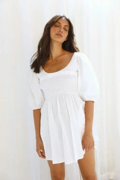 Abbey Mini Dress WHITE