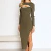 Deanna Dress KHAKI -Mona Shop L8A1387 20800.1656988433