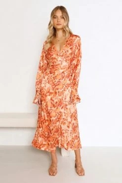 Tiarna Dress ORANGE FLORAL 5 Tiarna Dress ORANGE FLORAL -Mona Shop L8A1407 74440.1655695624