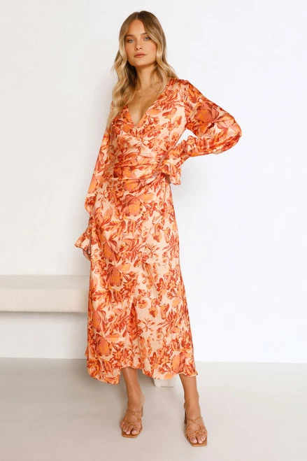 Tiarna Dress ORANGE FLORAL Tiarna Dress ORANGE FLORAL -Mona Shop L8A1409 64252.1655695624