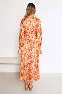 Tiarna Dress ORANGE FLORAL 9 Tiarna Dress ORANGE FLORAL -Mona Shop L8A1416 85833.1655695624
