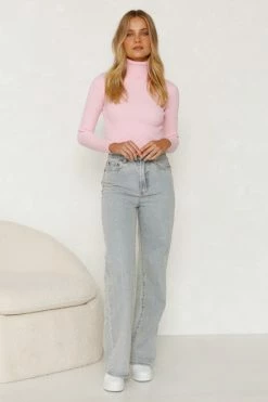 Shiloh Knit Top PINK -Mona Shop L8A1584 40982.1657592163
