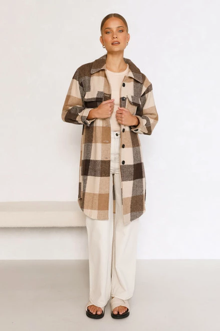 Asher Longline Shacket MOCHA Asher Longline Shacket MOCHA -Mona Shop L8A1806 02596.1655436756