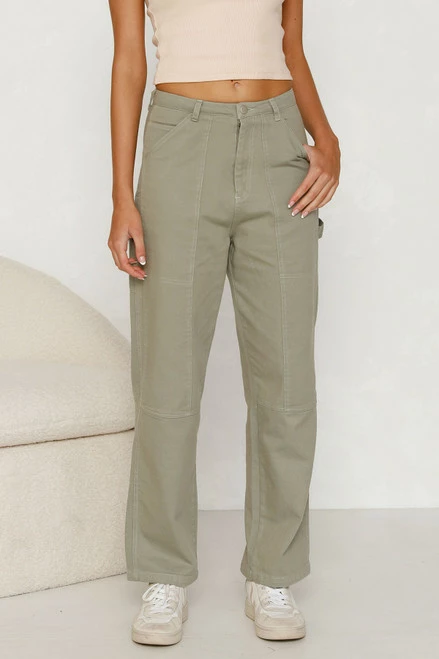 Alainn Pants KHAKI Alainn Pants KHAKI -Mona Shop L8A2163 27189.1658969403