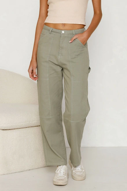 Alainn Pants KHAKI Alainn Pants KHAKI -Mona Shop L8A2166 21371.1658969416